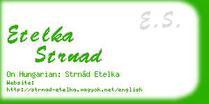 etelka strnad business card